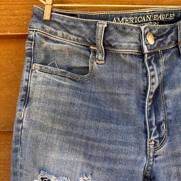 American Eagle Outfitters Super Stretch Ankle Distressed Jeans Size8 - Picture 11 of 15